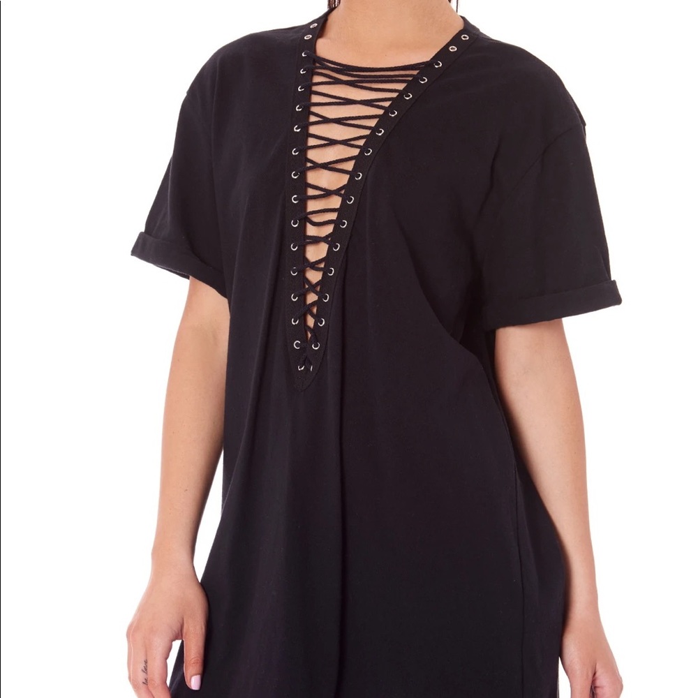 Emma and Sam lace up tshirt dress